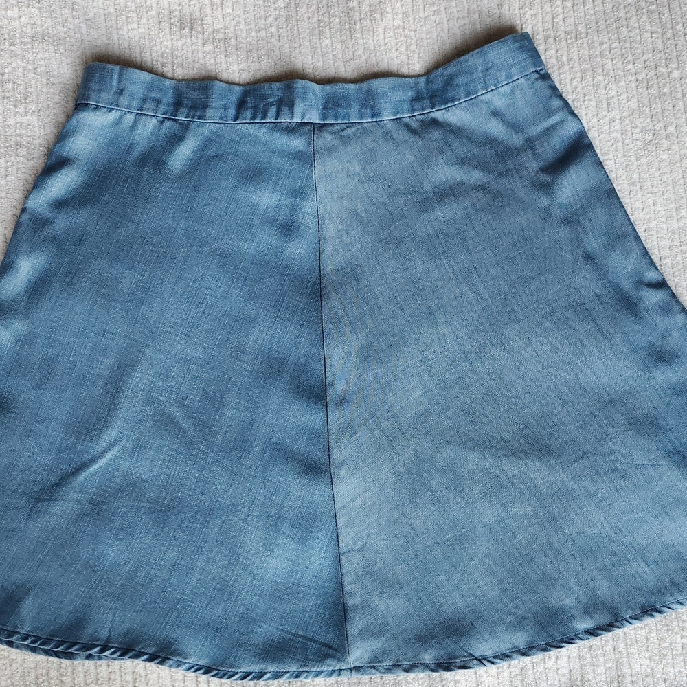 Light Blue Denim Mini Skirt